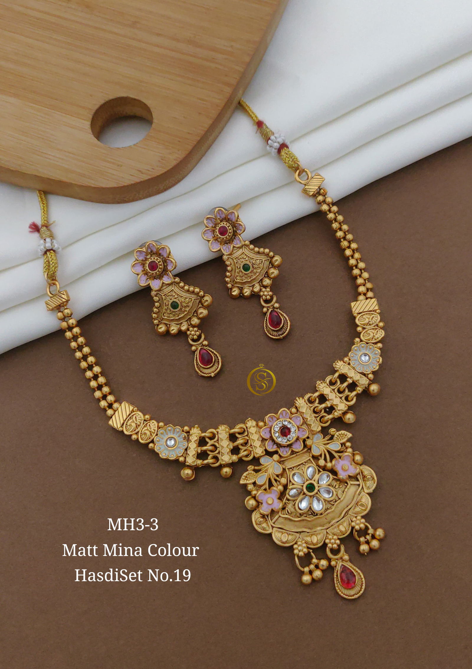 3 MH Designer Matte Mina Colour Hasadi Set Wholesale Price In Surat
